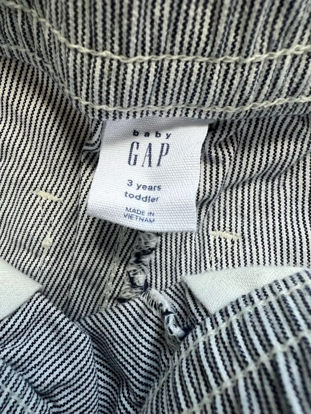 GAP Navy Pinstripe Cotton Shorts, 3T